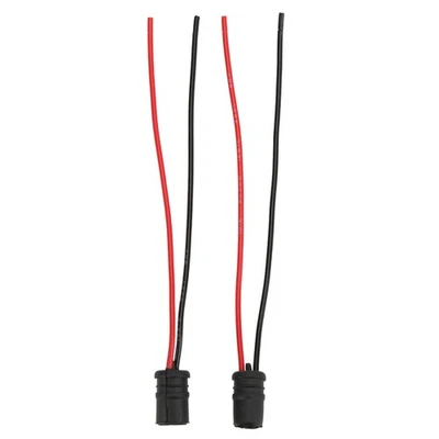 2x Bulb Base 12V 30A Black Soft T10 2 LED Light Bulb Sockets With Wire For Indus - Image 1 of 4