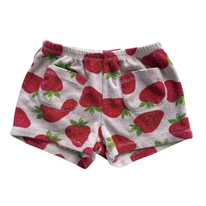 Mini Boden Strawberry Terry Shorts size 7/8 - Picture 1 of 7