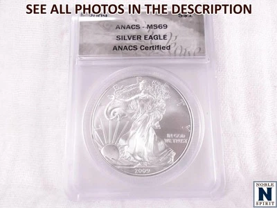 NobleSpirit (ME) 2009 Eagle Silver Dollar ANACS MS69 - Image 1 of 4