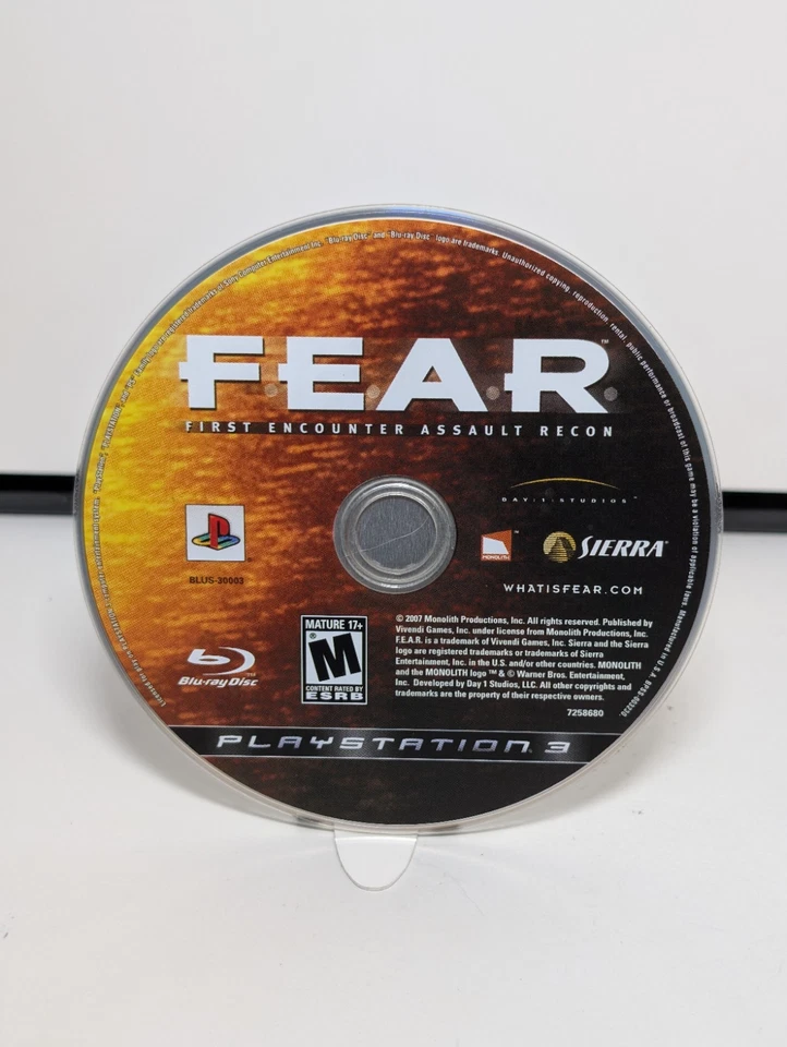 F.E.A.R. First Encounter Assault Recon (Sony PlayStation 3 PS3, 2007) Disc Only - Image 1 of 1