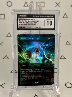 Aerith's Curaga Magic - Borderless Foil - CGC 10 Gem Mint- Secret Lair MTG Magic - Image 1 of 2