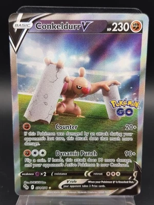 Pokemon Conkeldurr V 074/078 Pokemon Go Full Art Secret Rare Near Mint - Image 1 of 2