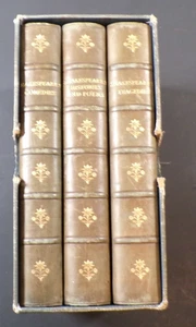 RIVIERE AND SON binding 3 volume complete set Shakespeare Beautiful - Foto 1 di 21