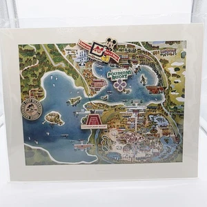 Disney World Resort Mappa Set Spille Polinesiano Contemporaneo Forte Selvaggio 40 anni - Foto 1 di 7