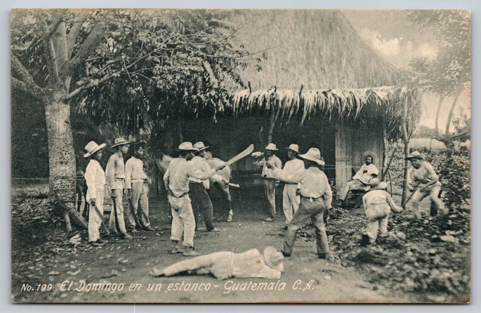 Postal GUATEMALA Nº 199 El Domingo en un Estanco VADEAVELLANO & Co Foto Foto 1 de 2