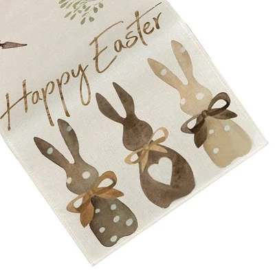 Elegant Seasonal Spring Tablerunner with Playful Bunny Pattern for Home Use - Image 1 of 4