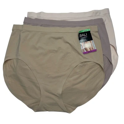 Bali Brief Panties Easylite Seamless Smooth Comfort Soft 3 Pair Underwear DFESB3 - Image 1 of 4