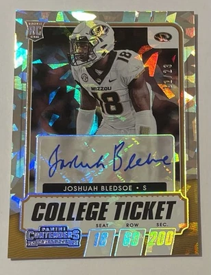 2021 Panini Contenders DP Cracked Ice Autograph #255 Joshuah Bledsoe Rc Auto /23 - Image 1 of 2