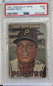1967 Topps Venezuela Manny Mota PSA 1 - Picture 1 of 2