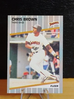 1989 Chris Brown Fleer Baseball #301 San Diego Padres - Image 1 of 2