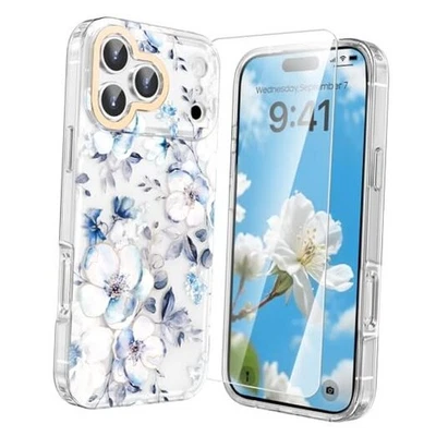  Compatible con Funda Flores 6.3 pulgadas - Lindo Floral iPhone 17 Pro Flor Foto 1 de 4