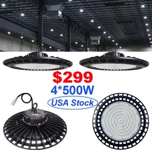 500W UFO LED High Bay Light Shop Lights Warehouse Commercial Garage Lamp Watt - Picture 1 of 12