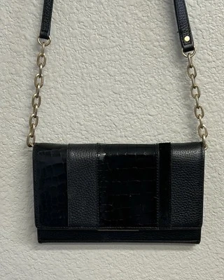 Bolso Bandolera Bolso sin asas Treasure & Bond Cuero Guijarro Negro Herrajes Dorados Foto 1 de 4