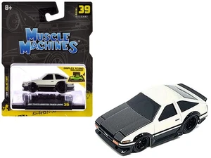 1983 Toyota Sprinter Trueno AE86 Diecast Model Car White Carbon Hood 1/64 Scale - Picture 1 of 2