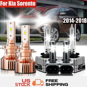 Kit de faros LED HID para Kia Sorento 2014-2018 bombillas antiniebla de haz alto bajo - Imagen 1 de 11