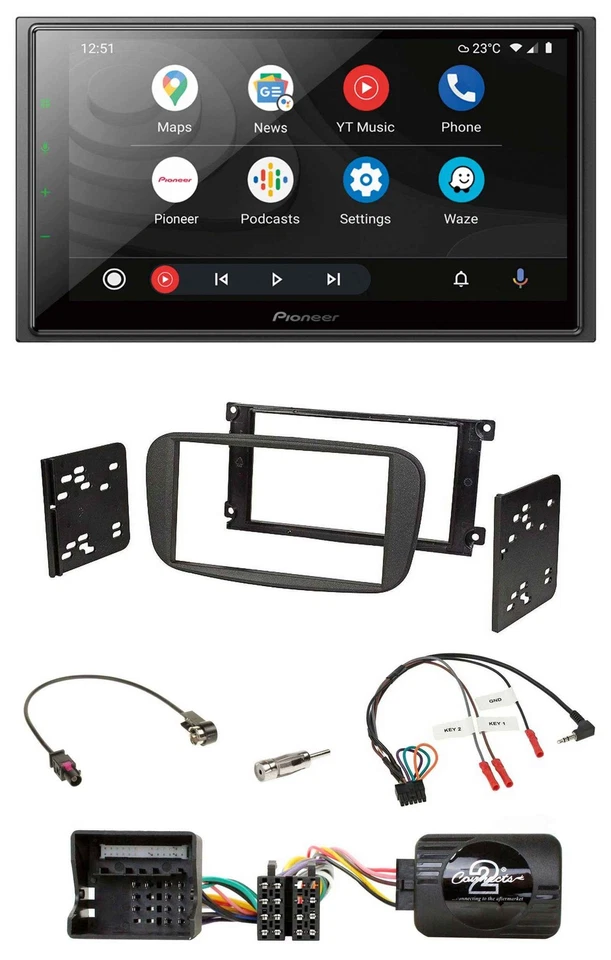 Pioneer USB 2DIN DAB Lenkrad Bluetooth Autoradio für Ford Galaxy Focus C-Max ab - Bild 1 von 4