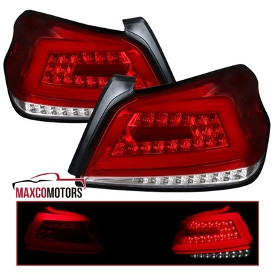 Red Tail Lights Fits 2015-2021 Subaru WRX STI Sequential LED DRL Bar Lamps 15-21 Foto 1 de 4