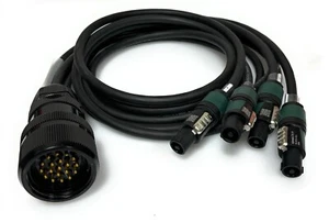 Adattatore da Socapex maschio a 4 SpeakOn NL4 / 4x cavi 4x2.5mmq Made in Italy - Picture 1 of 1