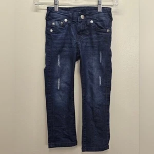 True Religion Geno Relaxed Slim Boys Jeans Size 4 Distressed - Picture 1 of 9