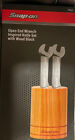 SNAP ON TOOLS OPEN END WRENCH STAINLESS STEEL KNIFE SET W/WOOD BLOCK SSX16P120