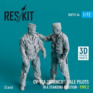 OV-10A Bronco male pilots (in a standing position - type2) 2pcs 1:72 RSF72-0034 - Picture 1 of 3