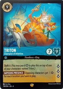 158/2004 TRITON CHAMPION OF ATLANTICA URSULA RETURN LEGENDÄRE DISNEY LORCANA KARTE - Bild 1 von 1