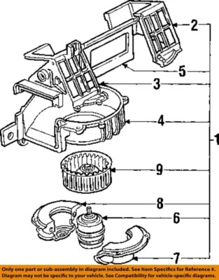 Used Front HVAC Blower Motor fits: 2001 Isuzu TROOPER  Grade A - Image 1 of 2