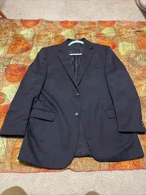 Stuart Hughes Blazer Mens black Wool Sport Coat Suit Jacket Vintage Navy - Image 1 of 4
