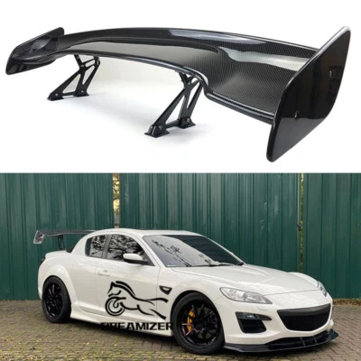 Alerón trasero de fibra de carbono estilo GT de 47" para MAZDA RX-8 RX-7 MX-5 Miata Foto 1 de 4