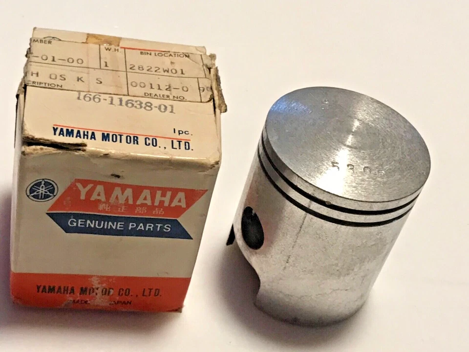 NOS Yamaha 1969-70 L5T 1967-68 YL2 YLCM 1.0 Oversize Piston 53 mm 166-11638 - Image 1 of 1