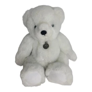 Vintage Ben Bridge Plush Bear Ring Hiding Zipper Ring Pocket White 2002 - Picture 1 of 15