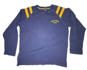 Vintage Polo Sport USA Ralph Lauren Long Sleeve Blue Shirt Large 14-16 Boys - Picture 1 of 5