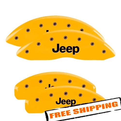 MGP 42020SJEPYL Gloss Yellow Caliper Covers for 11-21 Jeep Grand Cherokee - Image 1 of 3