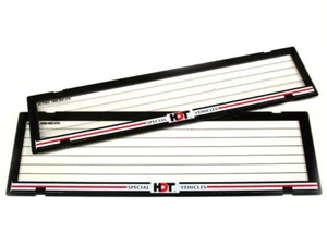HDT Number Plate Frame Slimline Holden Commodore Black HDTNPFREDSL / PAHDTBE16 - Picture 1 of 3