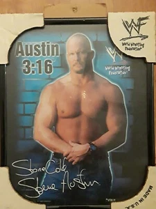 WWF Signed Photo In frame Steve Austin - Picture 1 of 4