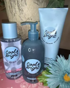 Victoria's Secret PINK Cool & Bright fragrance mist + gel wash + lotion 3 pc set - Picture 1 of 8