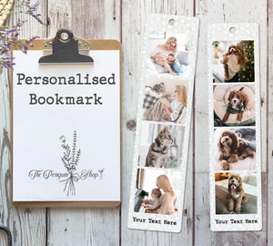 Personalised Photos Collage Bookmark Text with Tassel Bookworm Gift idea for mum - Picture 1 of 17