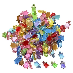 100PCS Mini Luminous Resin Turtles Miniature Sea Turtle Figurines Cute Tiny Turt - Picture 1 of 12