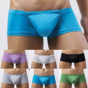 Mens Gay Trunks Underwear Underpants Underwear Boxer Briefs Bulge Pouch Shorts - Picture 1 of 18