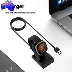 1m Smartwatch Charger Stand Power Adapter USB Charger for Fitbit Versa4 /sense2 - Zdjęcie 1 z 12
