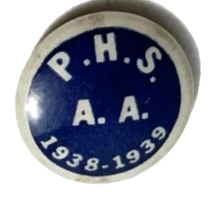 1938-39 P.H.S.A.A. High School Alumni Association 0,75" Zelluloid Pinback - Bild 1 von 3