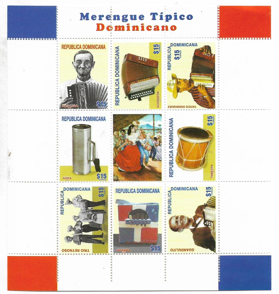 DOMINICAN Republic MUSIC MERENGUE TIPICO Mini Sheet 2014 VF MNH - Image 1 of 1