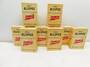 8 FRENCH'S Vintage Unopened Cardboard BOXES Spice-Whole Allspice-NOS-FS - Picture 1 of 6