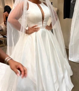 Ashley & Justin Bride Ivory A-Line Wedding Dress, Size 12 - Original Price $1400 - Picture 1 of 3