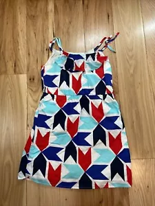 GAP Kinder rot weiß und blau gefüttert Kleid Spaghettiträger Gr. 6 EUc - Bild 1 von 3