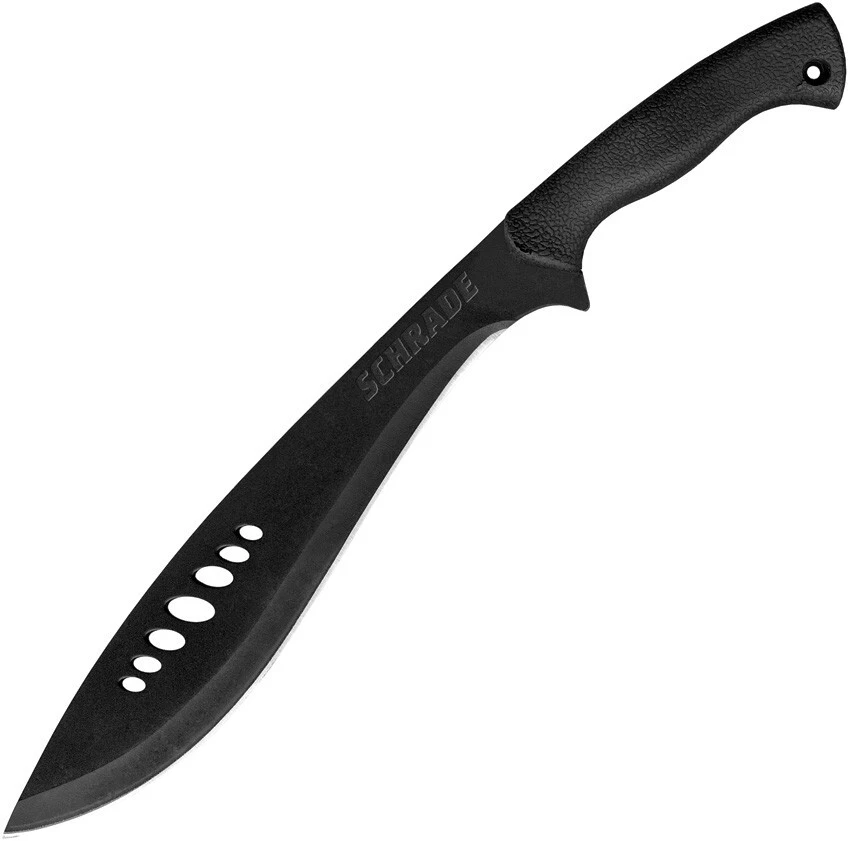 Faca fixa Schrade grande Kukri machete 13 3/8" 3Cr13 borracha preta KM1 - Imagem 1 de 1