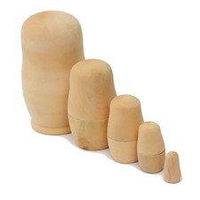 Hand Painted Gift Blank Semenov Wooded Toy Nesting Dolls Russian Matryoshka