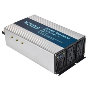 1800W Pure Sine Wave Inverter 12V to 120V Power Converter Car Truck Camp Home RV - Picture 1 of 5