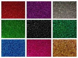 SALE 🌟 3 for 2 🌟 100 Sparkle Glitter Pony Beads 9x6mm Barrel - Single Colours - Picture 1 of 9