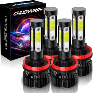 LED Headlight High Low Bulbs 4x For Chevy Malibu LTZ Sedan 4-Door 3.5L 2004-2012 - Picture 1 of 12
